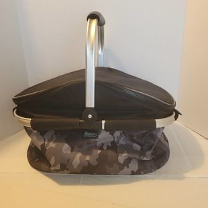 Clever Container Foldable Picnic Basket Gray Camo